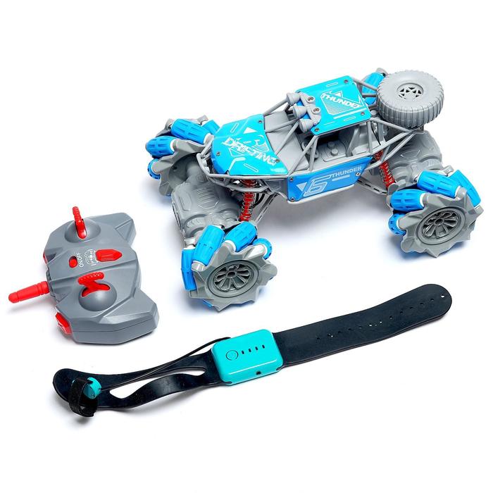 

Машина радиоуправляемая «Джип-акробат», 4WD, управление жестами, работает от аккумулятора,