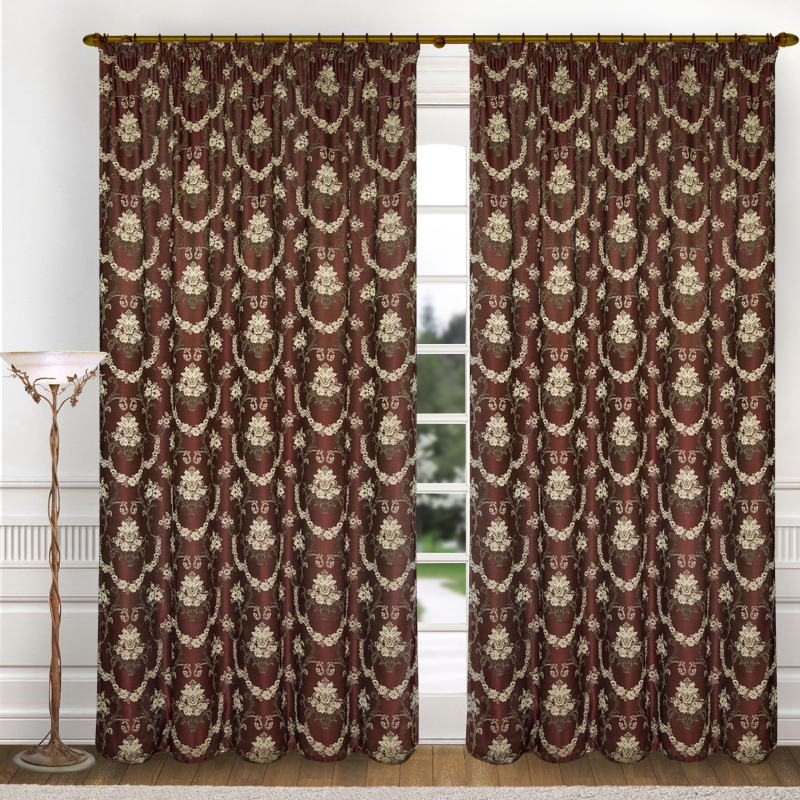 

Комплект штор ЖАККАРД К325 бордо 150*250*2