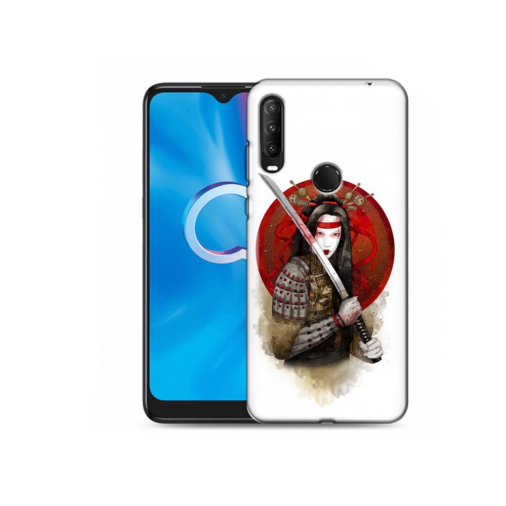 

Чехол MyPads Tocco для Alcatel 1SE (2020) 5030D рисованная девушка с катаной, Прозрачный, Tocco