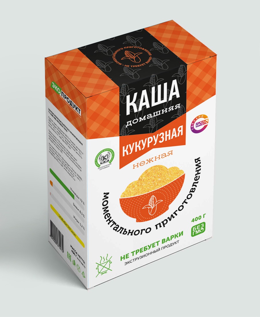 Хлопья Экопродукт крупяные быстрого приготовления Каша Кукурузная Нежная, 400 г