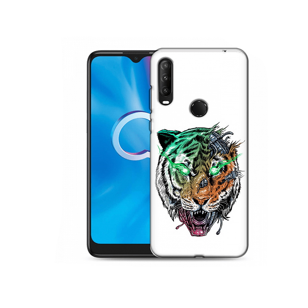 

Чехол MyPads Tocco для Alcatel 1SE (2020) 5030D робо-тигр (PT152068.668.584), Прозрачный, Tocco