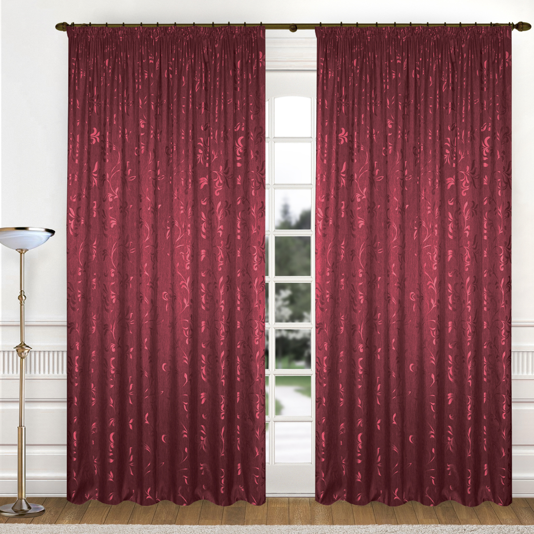 

Комплект штор ЖАККАРД К340 бордо 150*270*2