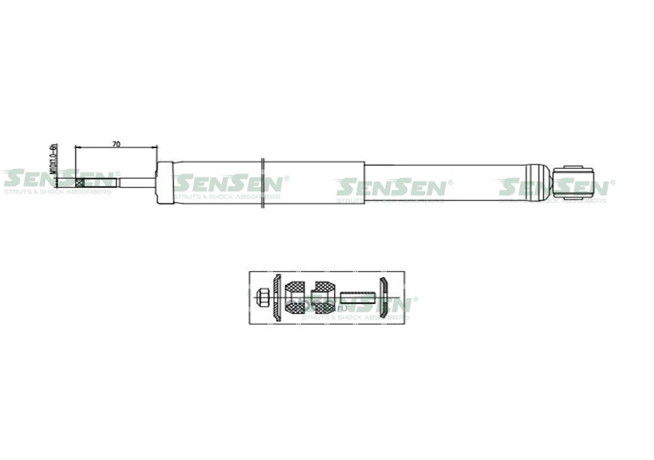 

Амортизатор DAEWOO NEXIA/ESPERO/CHEVROLET LANOS зад.газ. Sensen 32120032