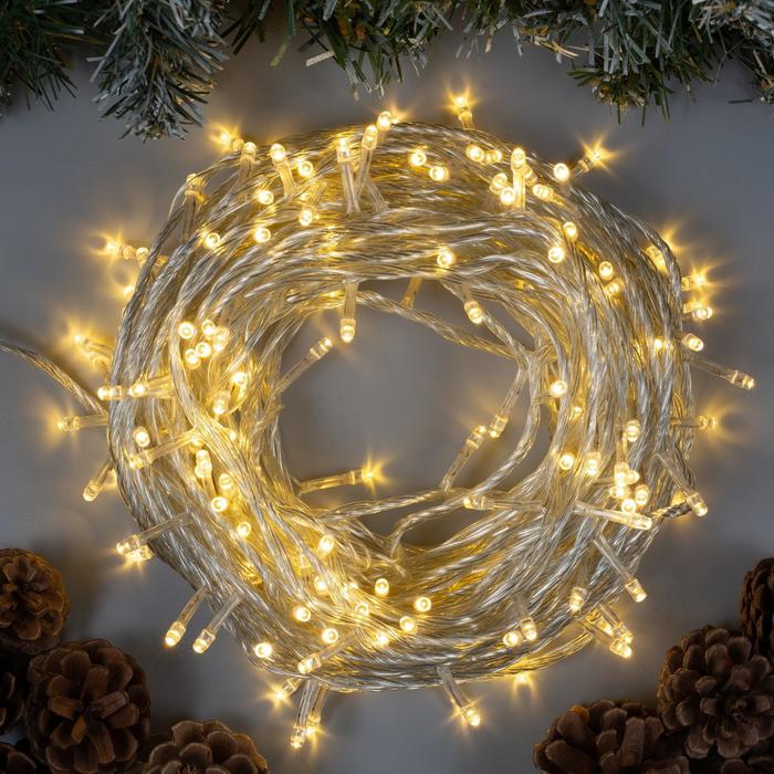 

Световая гирлянда новогодняя Luazon Lighting Нить 3556805 20 м белый теплый, Нить