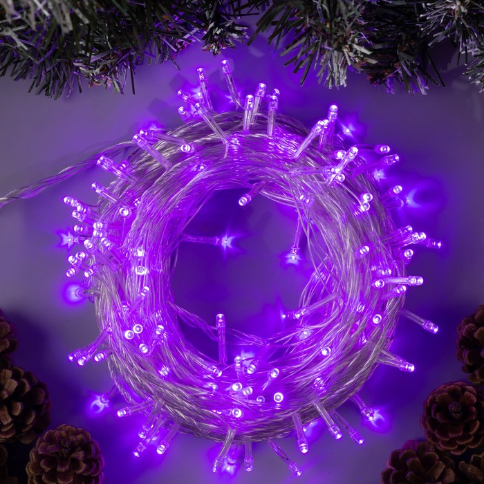

Световая гирлянда новогодняя Luazon Lighting Нить 3556807 20 м фиолетовый, Нить