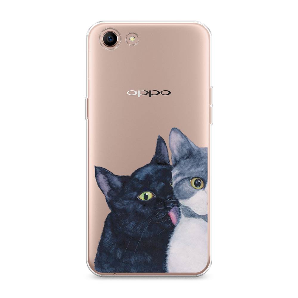 фото Силиконовый чехол "кошачья любовь" на oppo a83 awog