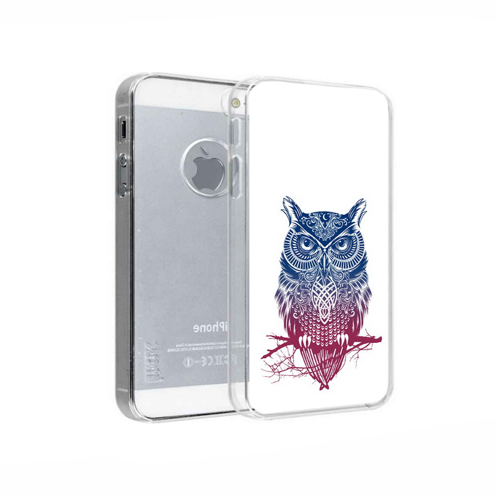 

Чехол MyPads Tocco для Apple iPhone 5 хиппи сова, Прозрачный, Tocco