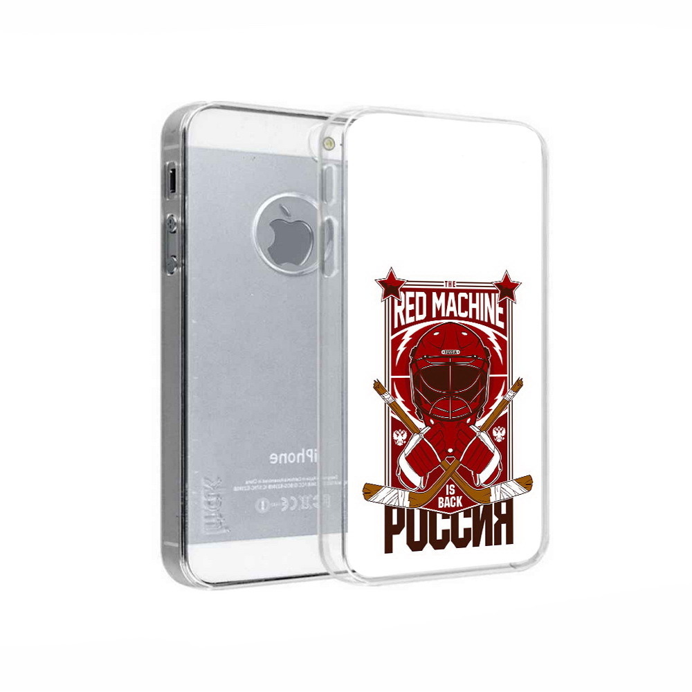 

Чехол MyPads Tocco для Apple iPhone 5 хоккей россия, Прозрачный, Tocco