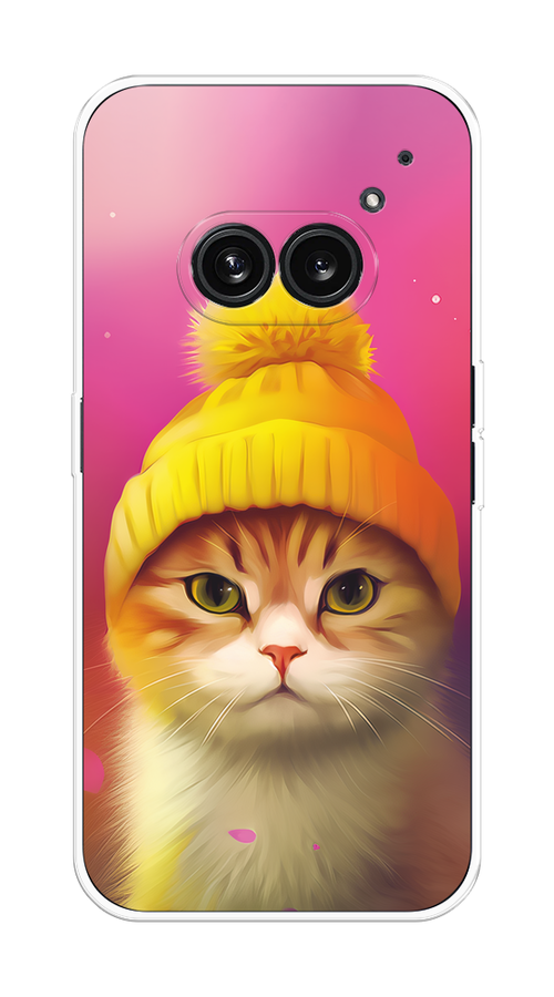 

Чехол на Nothing Phone 2a "Котик в шапочке", Розовый;желтый;бежевый, 3300350-1