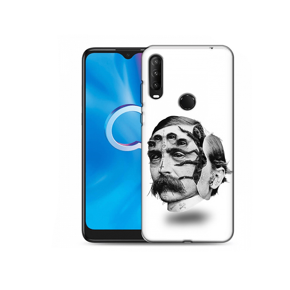

Чехол MyPads Tocco для Alcatel 1SE (2020) 5030D страшное лицо мужчины (PT152068.668.629), Прозрачный, Tocco