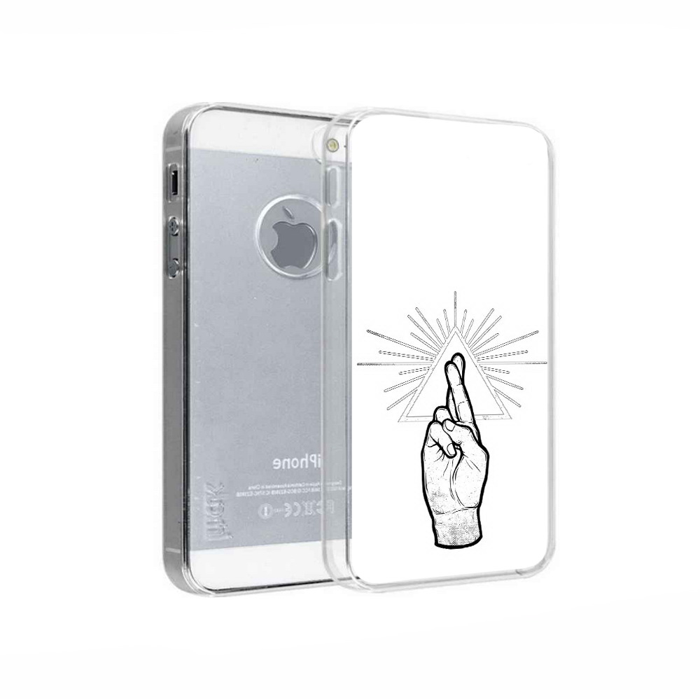 

Чехол MyPads Tocco для Apple iPhone 5 черно белая рука, Прозрачный, Tocco