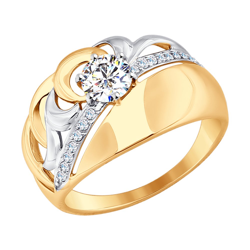 

Кольцо из золота р. 18 SOKOLOV 017593, фианит, 017593