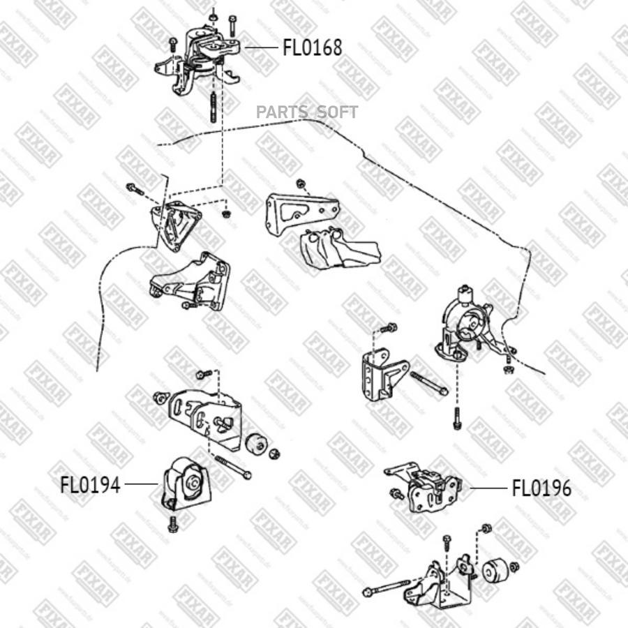 

FIXAR FL0196 Опора двигателя левая 1шт