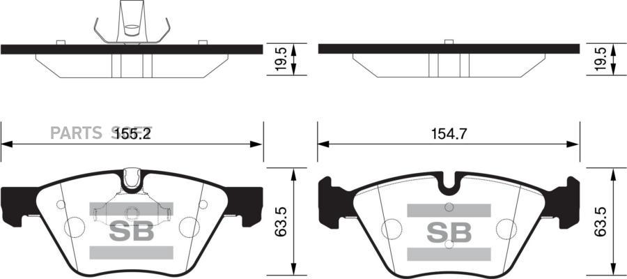 

Тормозные колодки Sangsin brake передние дисковые SP2159