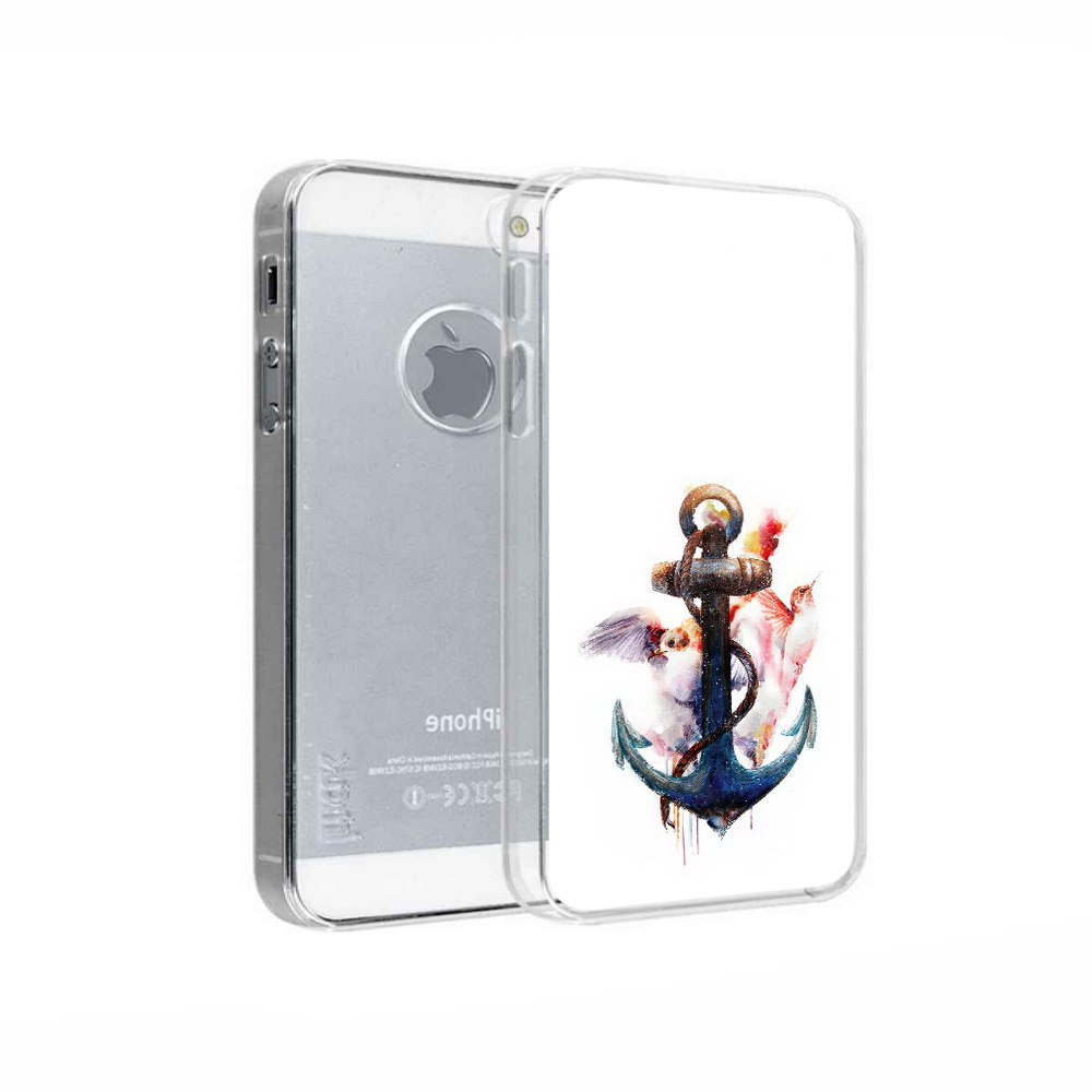 

Чехол MyPads Tocco для Apple iPhone 5 якорь с птицами, Прозрачный, Tocco