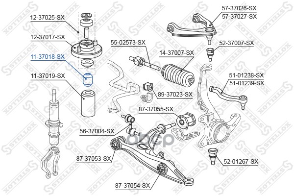 

11-37018-Sx Отбойник Амортизатора Переднего Honda Cr-V Rd1/Rd2 95>