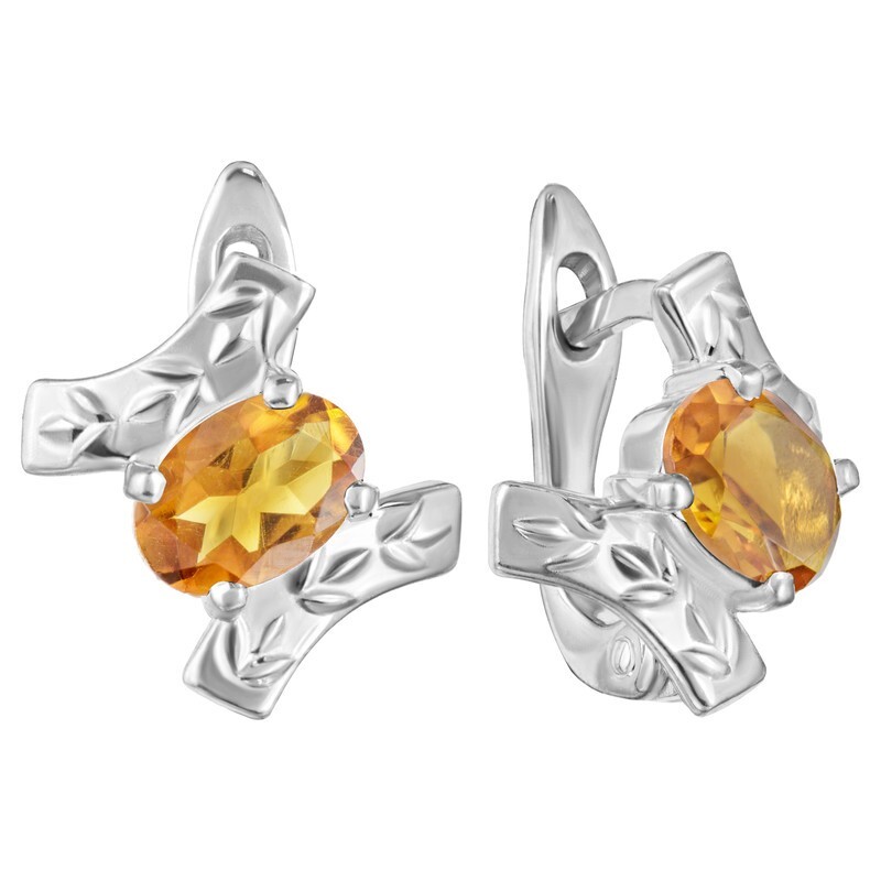 

Серьги из серебра с цитрином LAZURIT-ONLINE 8533NP, 8533NP