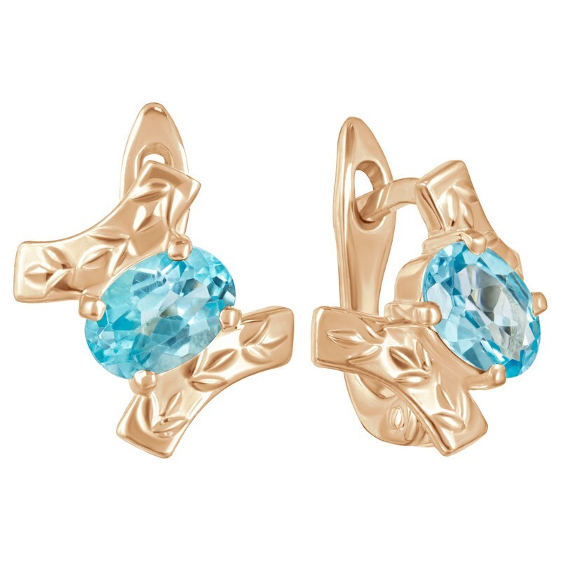 

Серьги из серебра с топазом LAZURIT-ONLINE 8534PG, 8534PG