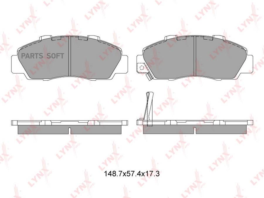 

Тормозные колодки LYNXauto передние BD-3405