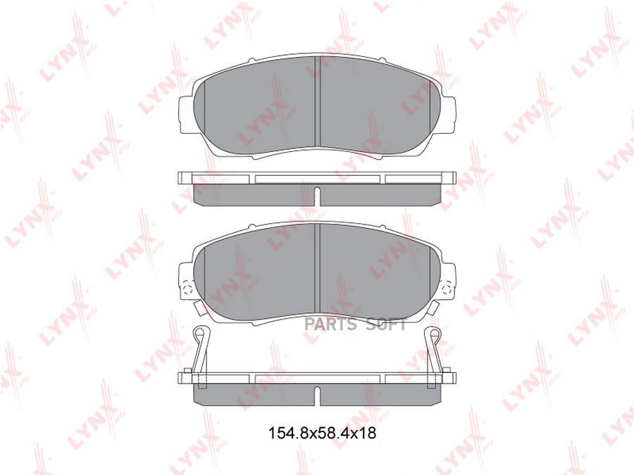 

Тормозные колодки LYNXauto передние BD-3435