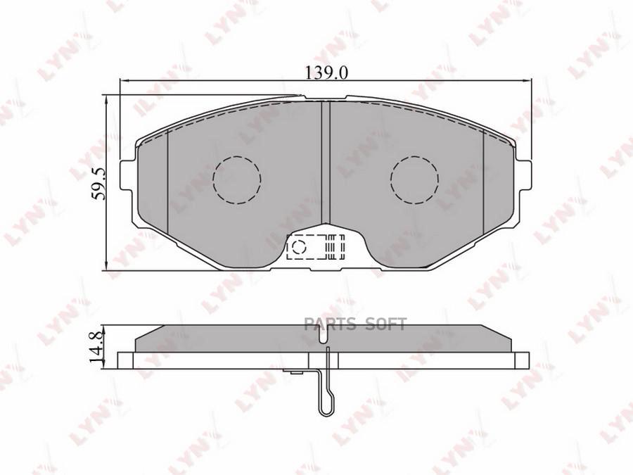 

Тормозные колодки LYNXauto передние BD-5705