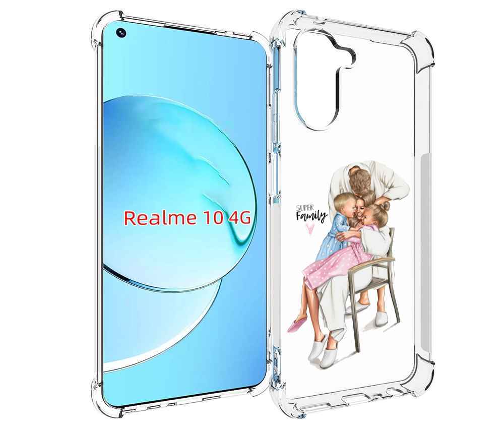 

Чехол Mypads Super-Family Для Realme 10, Прозрачный, Tocco