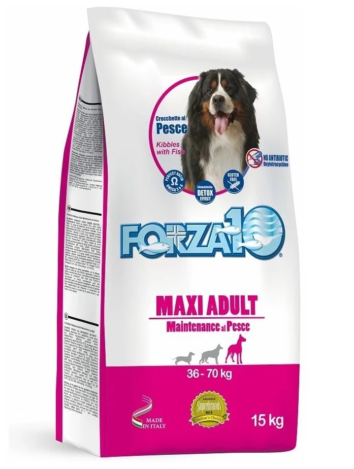 Сухой корм для собак Forza10 Maintenance Adult Maxi, лосось, треска, тунец, 15кг