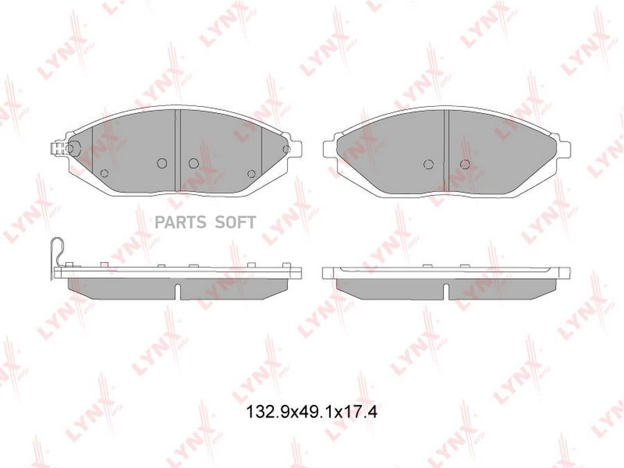 

Тормозные колодки LYNXauto передние BD1815