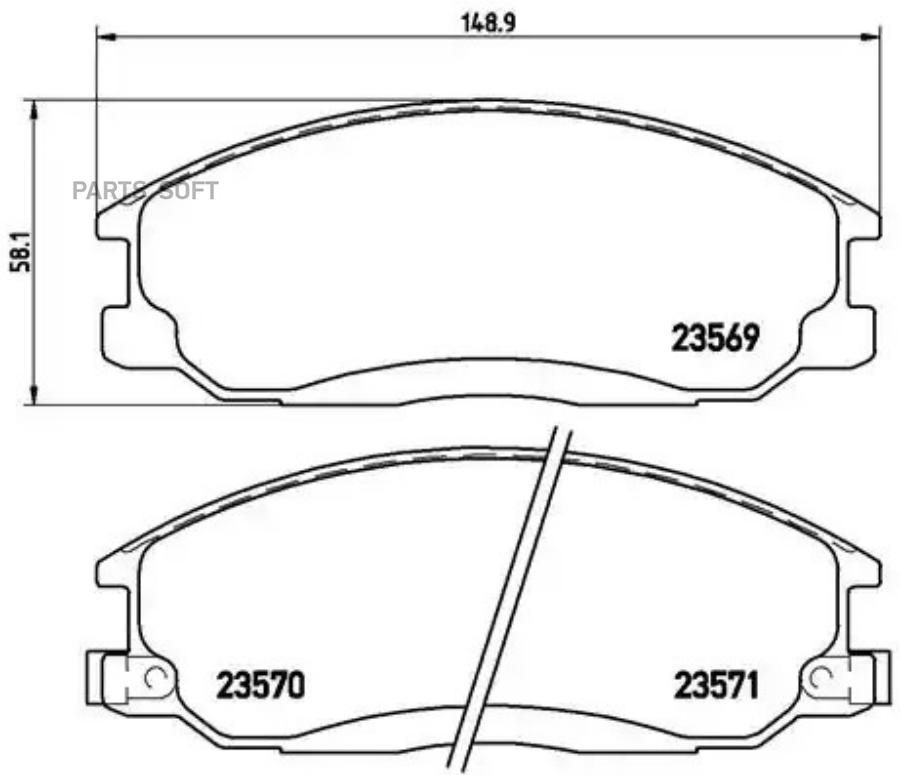 

Тормозные колодки brembo передние P30013