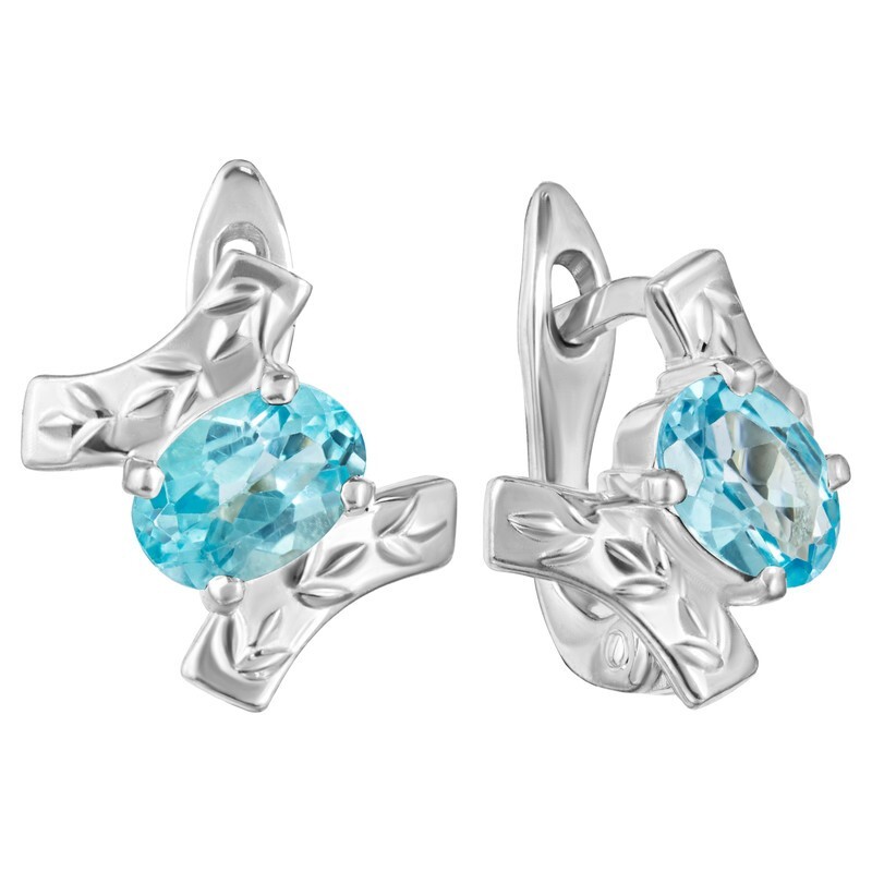 

Серьги из серебра с топазом LAZURIT-ONLINE 8534WR, 8534WR