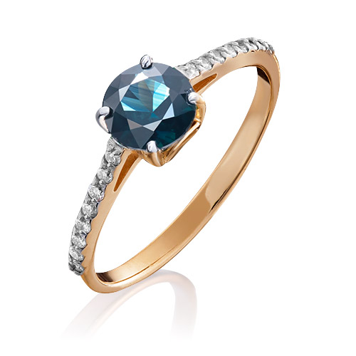 

Кольцо из золота р. 17 PLATINA jewelry 01-1343-00-105-1110-30, сапфир\бриллиант, 01-1343-00-105-1110-30