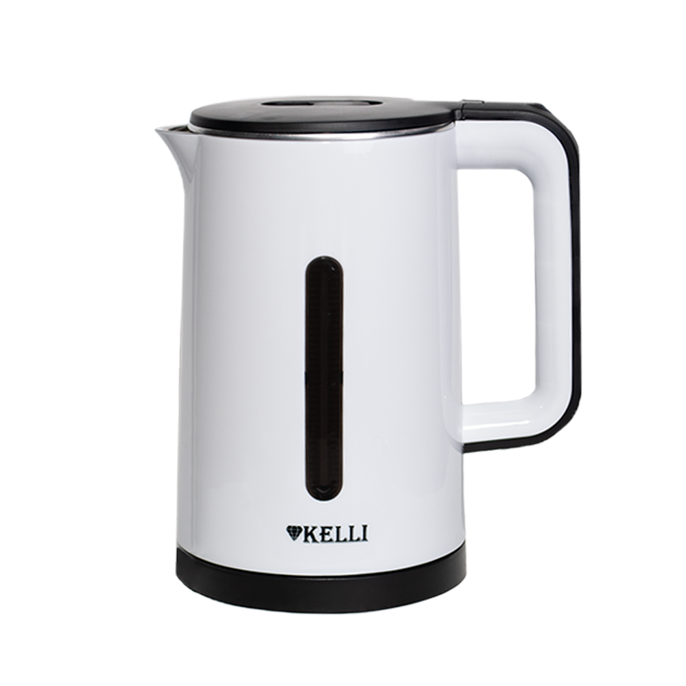 Чайник электрический KELLI KL-1375 1.8 л белый сэндвич тостер kelli kl 1705 белый