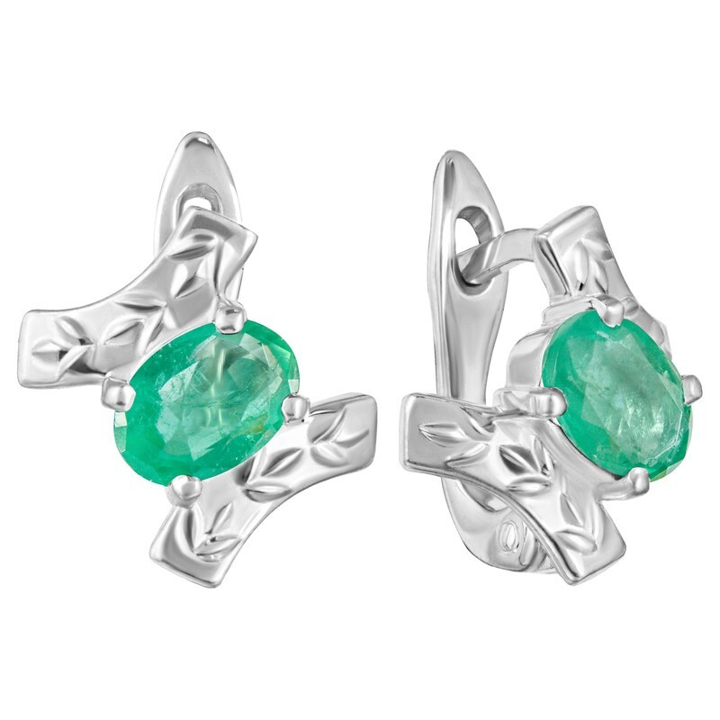 

Серьги из серебра с изумрудом LAZURIT-ONLINE 8535PD, 8535PD