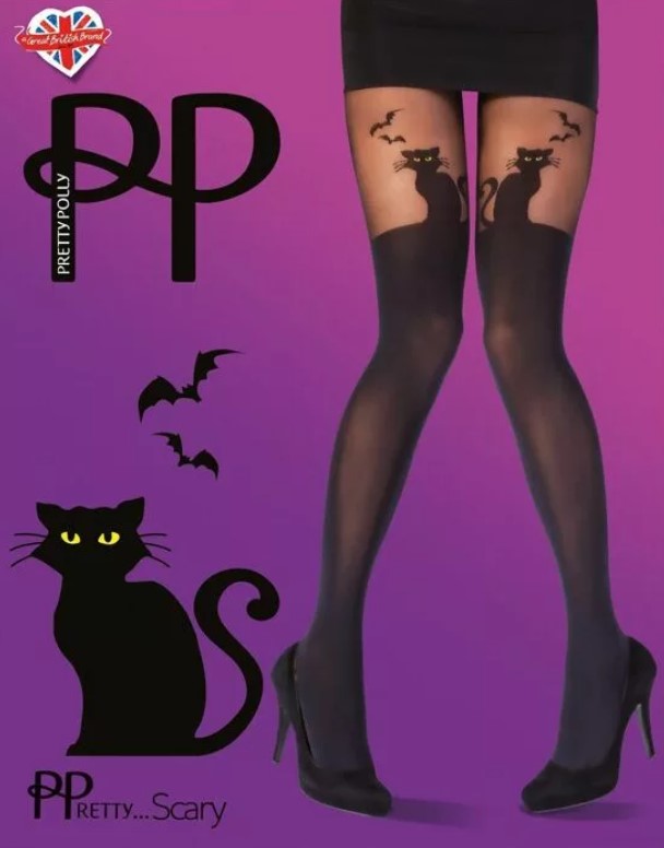 Колготки с имитацией чулок Halloween Cat Tights