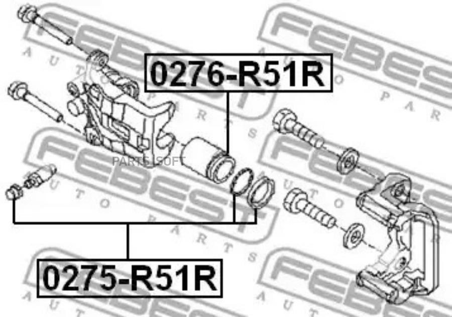

FEBECT 0275R51R Ремкомплект тормозного суппорта | зад прав/лев |