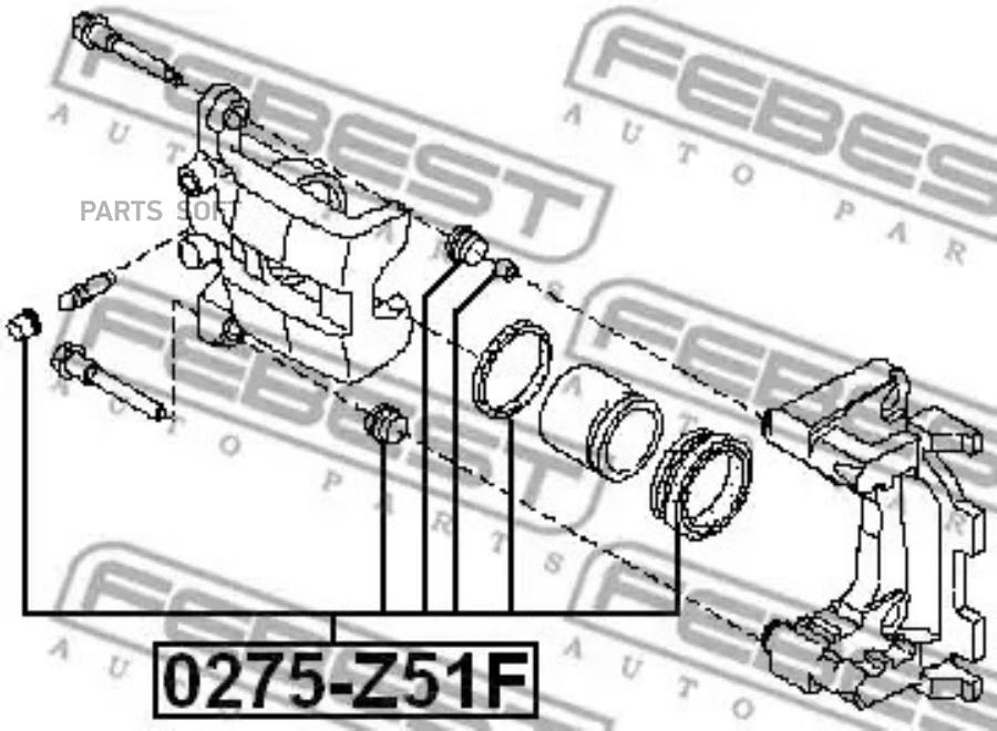 

FEBECT 0275Z51F Ремкомплект тормозного суппорта | зад прав/лев |