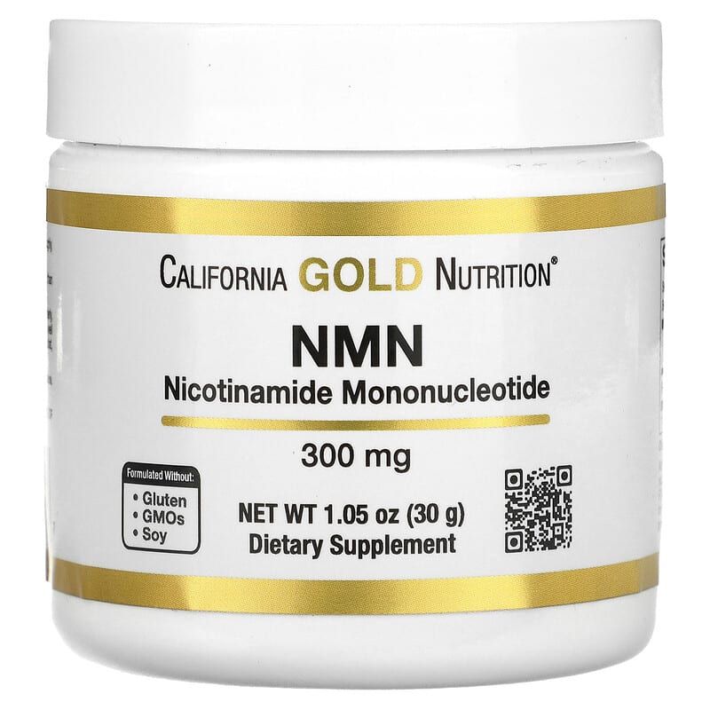 Никотинамид мононуклеотид California Gold Nutrition 300 мг порошок 30 г