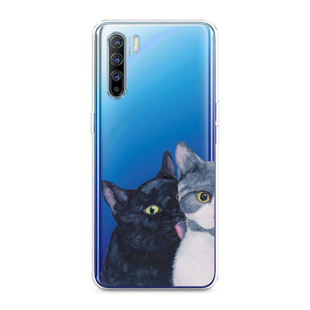 

Чехол Awog на Oppo A91/Reno 3 "Кошачья любовь", Разноцветный, 252450-1