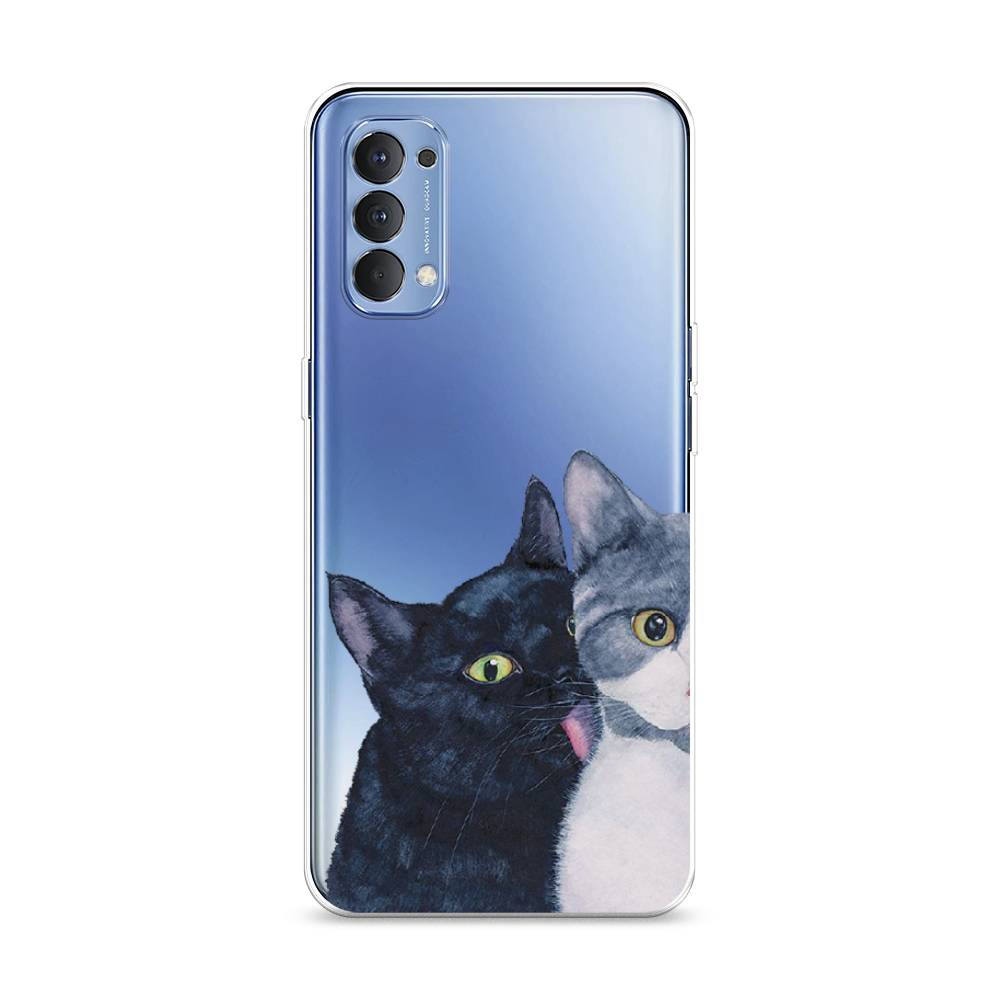 

Чехол Awog на Oppo Reno 4 4G "Кошачья любовь", Разноцветный, 259450-1