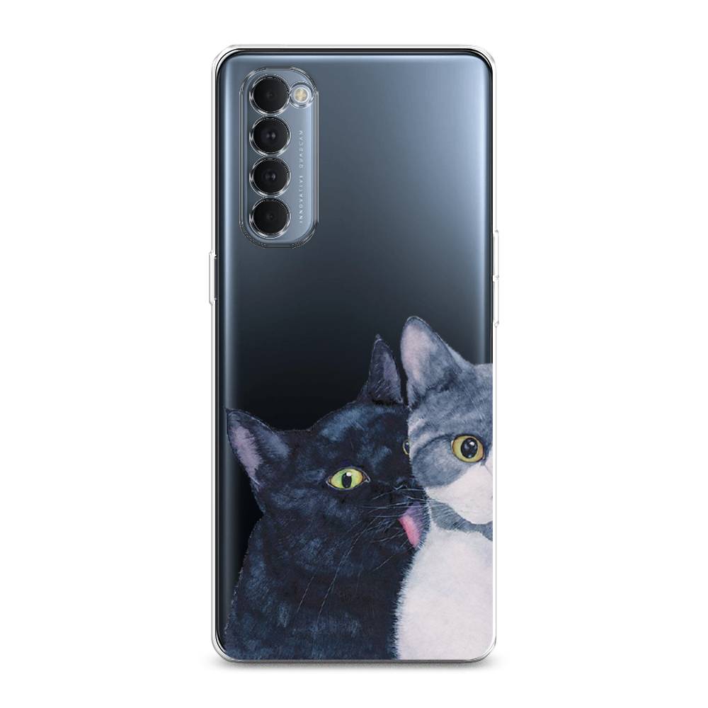 

Чехол Awog на Oppo Reno 4 Pro "Кошачья любовь", Разноцветный, 258950-1