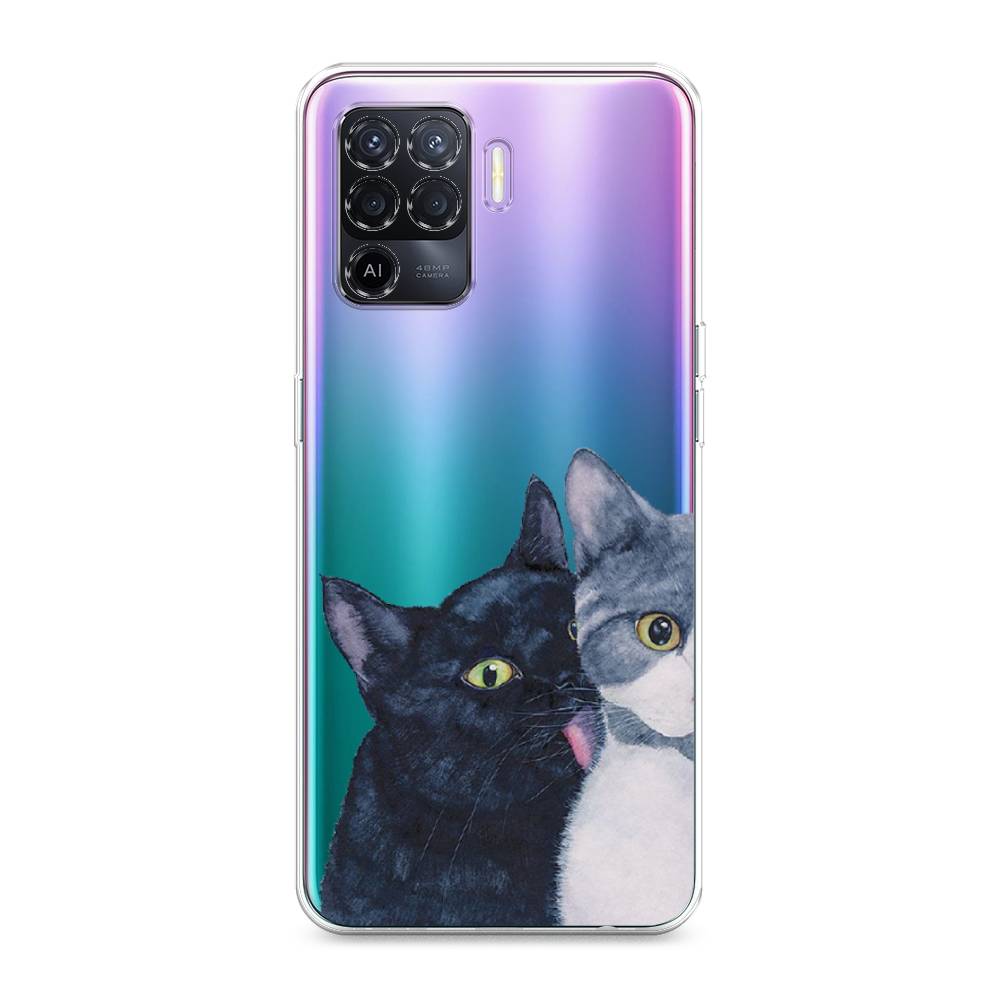 

Чехол Awog на Oppo Reno 5 Lite "Кошачья любовь", Разноцветный, 255150-1