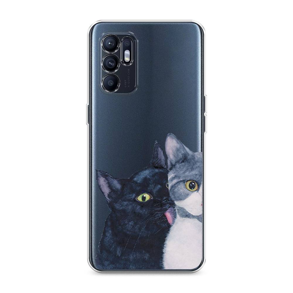 

Чехол Awog на Oppo Reno 6 4G "Кошачья любовь", Разноцветный, 257850-1