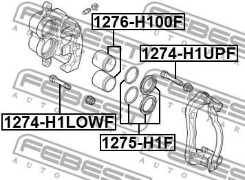 

FEBECT 1274H1LOWF Втулка направляющая суппорта тормозного заднего