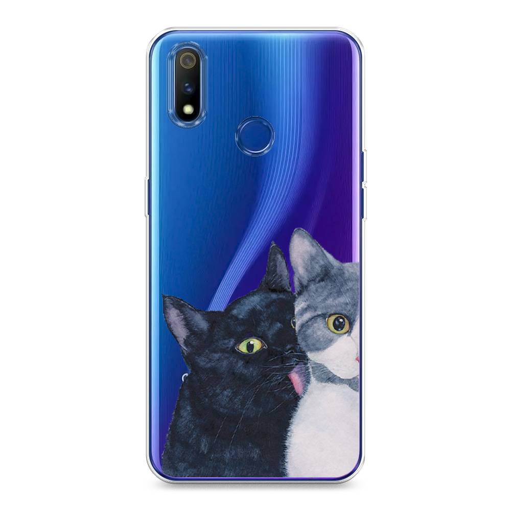 

Чехол Awog на Realme 3 Pro "Кошачья любовь", Разноцветный, 251250-1