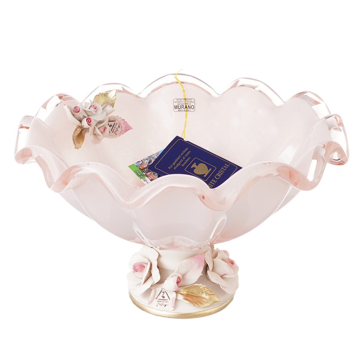 

Фруктовница White Cristal Розовый кварц