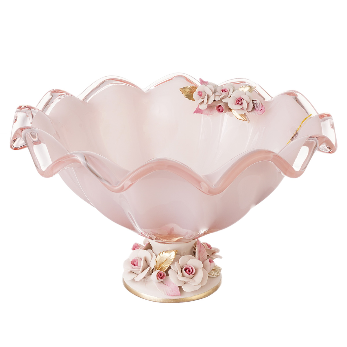 

Фруктовница White Cristal Розовый кварц