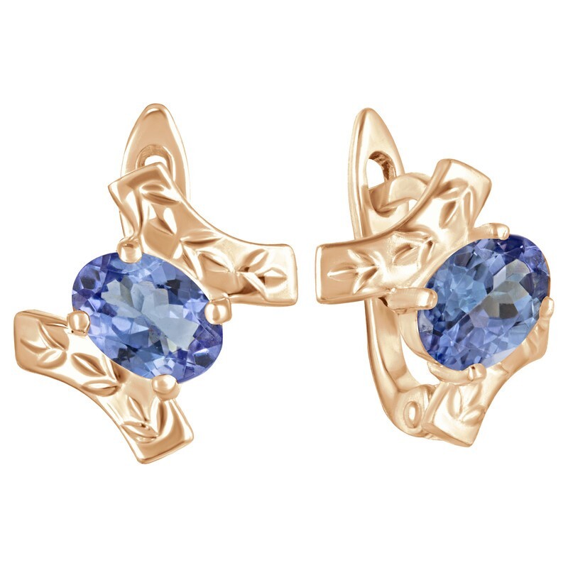 

Серьги из серебра с танзанитом LAZURIT-ONLINE 8536PG, 8536PG