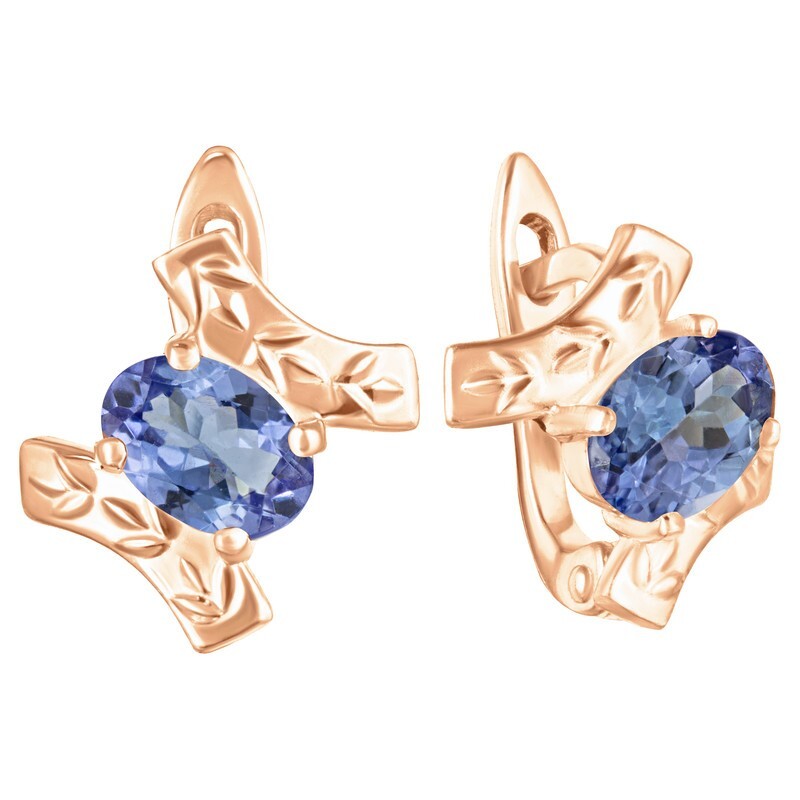 

Серьги из серебра с танзанитом LAZURIT-ONLINE 8536RG, 8536RG