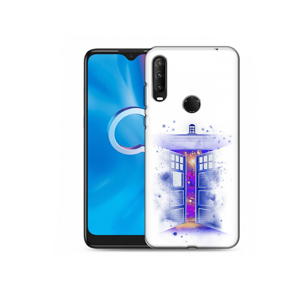 

Чехол MyPads Tocco для Alcatel 1SE (2020) 5030D фиолетовый уголок абстракция, Прозрачный, Tocco