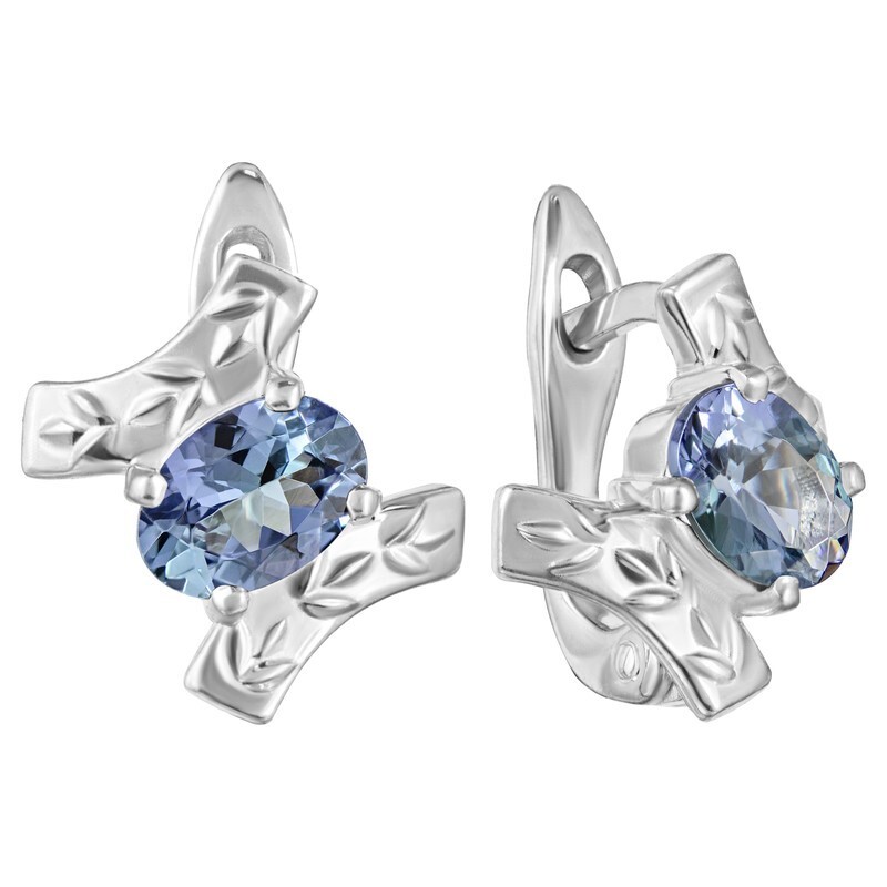 

Серьги из серебра с танзанитом LAZURIT-ONLINE 8537NP, 8537NP
